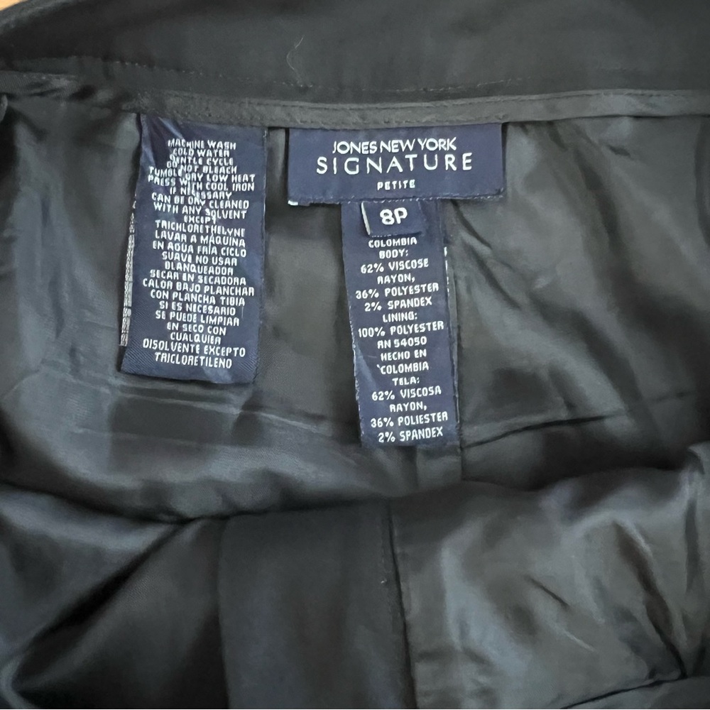 Jones New York Black Dress Pants‎ Size 8P - Picture 3 of 3